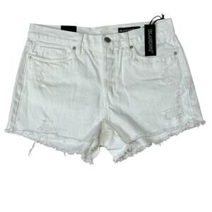 Blank NYC The Perry Mom Shorts Cuffed Minimal Distressing Light Wash Size 30 NEW